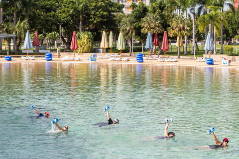 Aqua Fitness In The Wave Lagoon - Accommodation Redcliffe 0