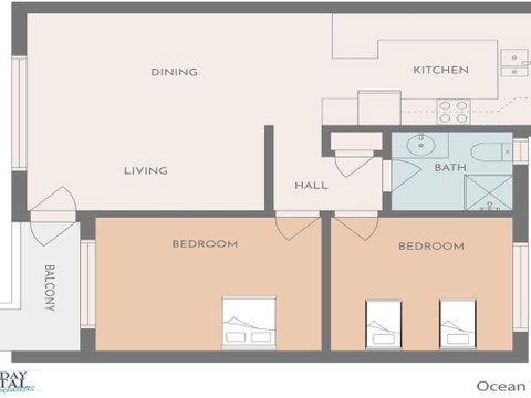 Ocean Blue Apartment Three Apartment On 2nd Level - Accommodation Redcliffe 6
