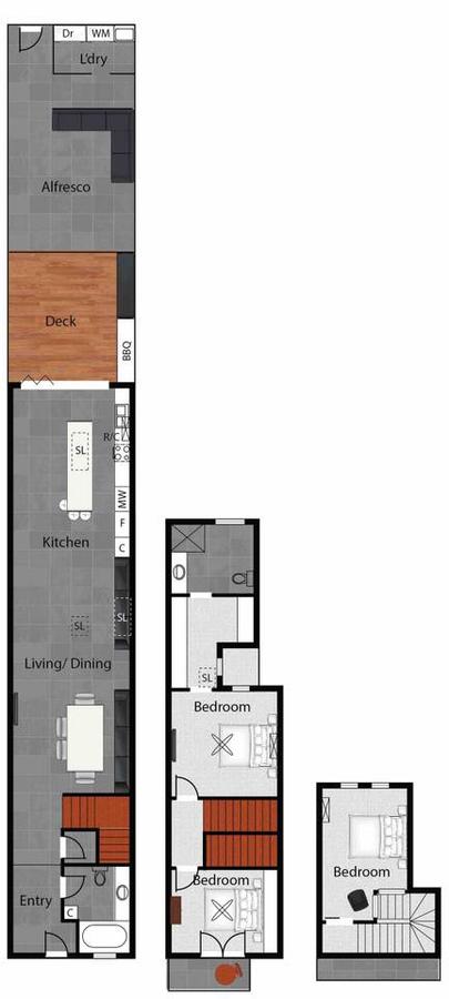 3 Storey Home Close Walk To Fox Studios SCG & City - Accommodation Redcliffe 22