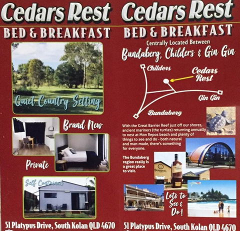 Cedars Rest Bed & Breakfast - Accommodation Redcliffe 1