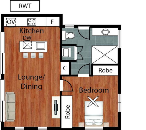 1 Bedroom Sydney Beach Studio - Accommodation Redcliffe 2
